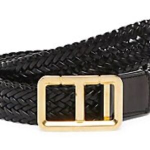 TOM FORD Scored T Leather Belt